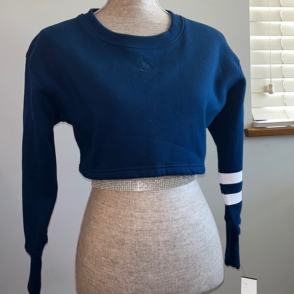Ryderwear Crop Sweatshirt Size S/M.  Dark Teal color like new condition - Picture 1 of 8